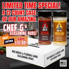 LIMITED TIME SPECIAL GET A 12PK CASE OF OUR CHEF G'S RUB! SAVE $15.88!